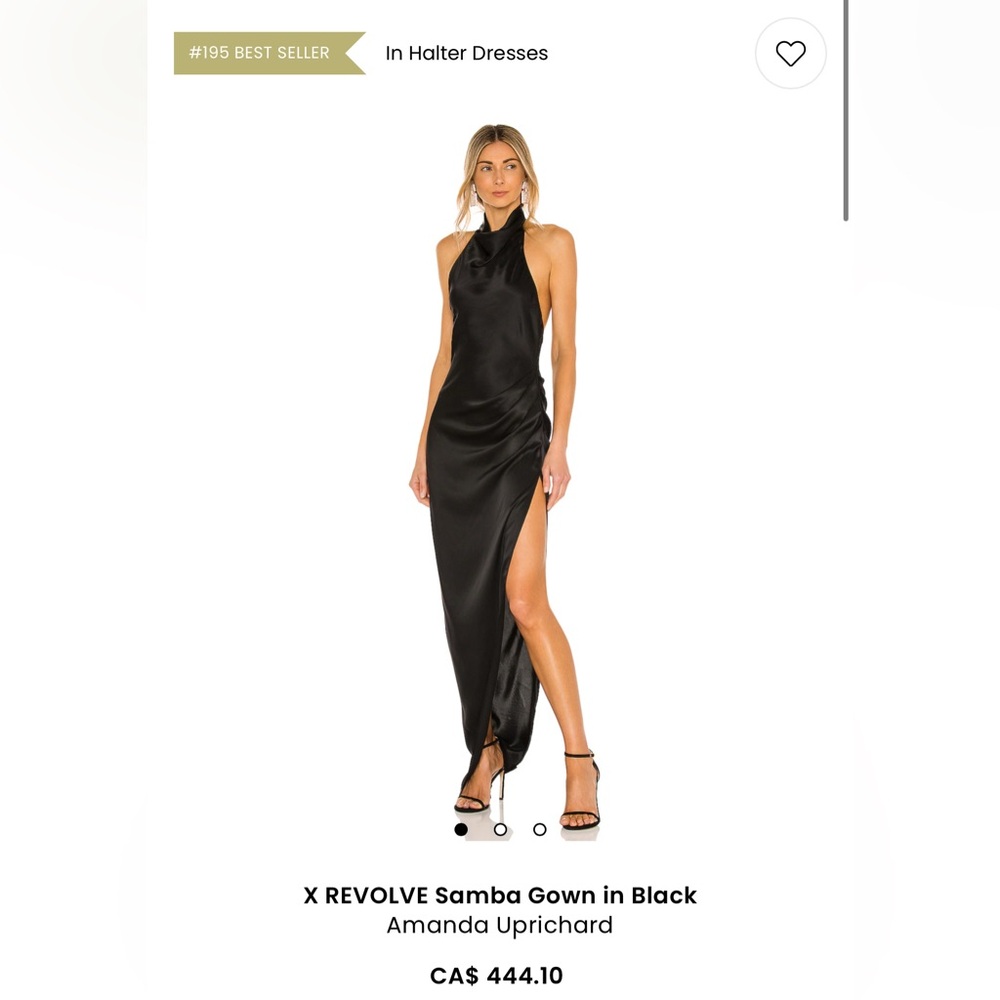 Amanda Uprichard Black Samba Gown from Revolve (Never Worn)